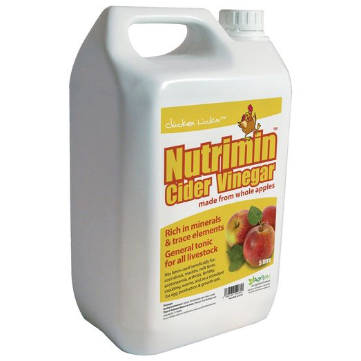 Agrivite Chicken Lickin Nutrimin Cider Vinegar 5L - DAMAGED PACKAGING SPECIAL!