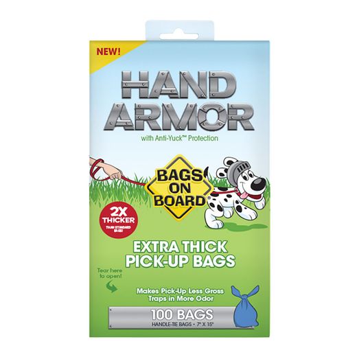 Bags On Board Hand Armour Dog Poop Bags 2X Extra Thick Pick-Up Bags