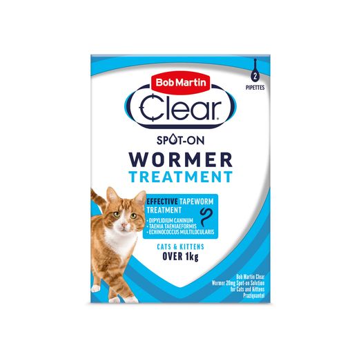 Bob Martin Clear Spot On Wormer For Cats &amp; Kittens