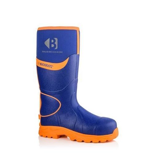Buckler Buckbootz S5 BBZ8000BLOR Blue &amp; Orange Safety Wellington Boots