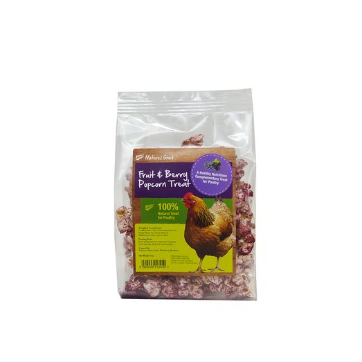 Natures Grub Fruit &amp; Berry Popcorn Poultry Treat