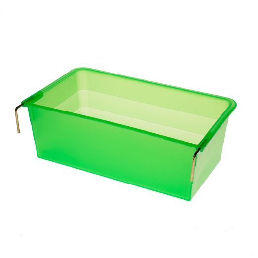 Eton Plastic Hook On Rectangle Cup With Metal Hooks Green