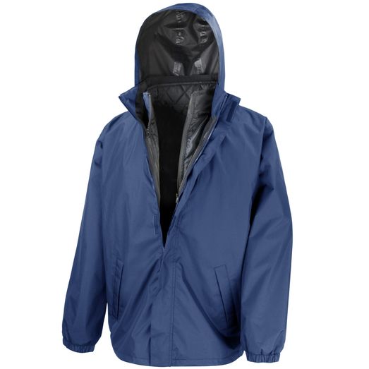 Result Core 3-in-1 Jacket With Quilted Bodywarmer Navy Blue