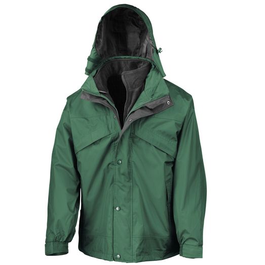 Result 3-in-1 Zip and Clip Jacket Bottle Green