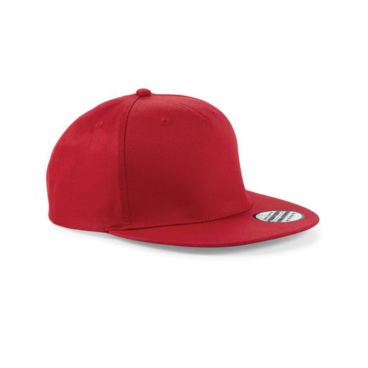 Beechfield  5 panel Snapback Rapper Cap Classic Red
