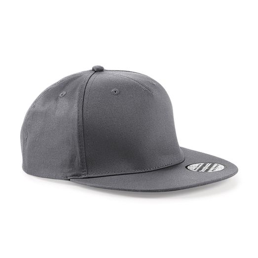 Beechfield  5 panel Snapback Rapper Cap Graphite
