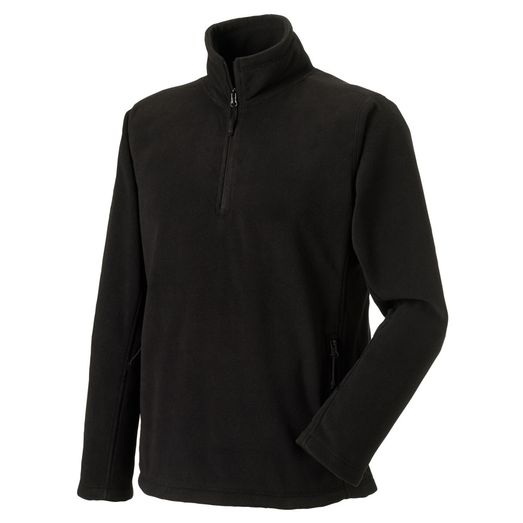 Russell Adult 1/4 Zip Outdoor Fleece Black