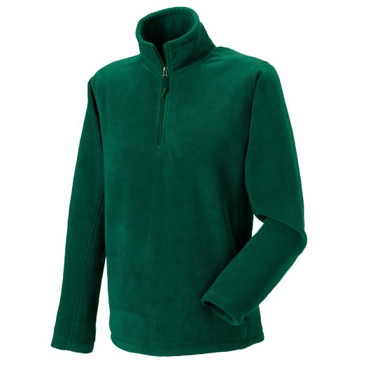 Russell Adult 1/4 Zip Outdoor Fleece Bottle Green