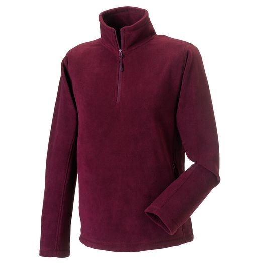 Russell Adult 1/4 Zip Outdoor Fleece Burgundy