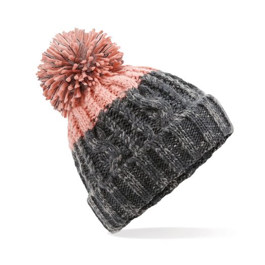 Beechfield  Apres Beanie Graphite Grey/ Blush