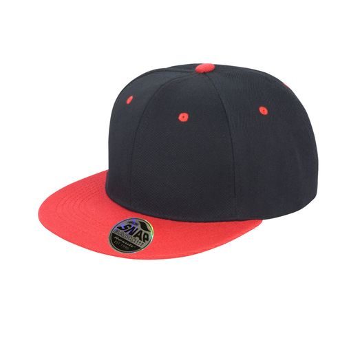 Result Core Bronx Original Flat Peak Snap Back Dual Colour Cap Black/Red