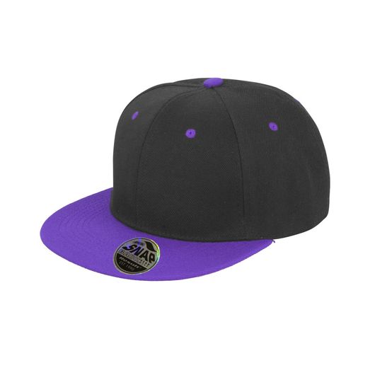 Result Core Bronx Original Flat Peak Snap Back Dual Colour Cap Black/Purple