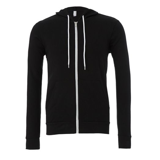 Bella Canvas Unisex Sponge Fleece Full-Zip Hoodie Black