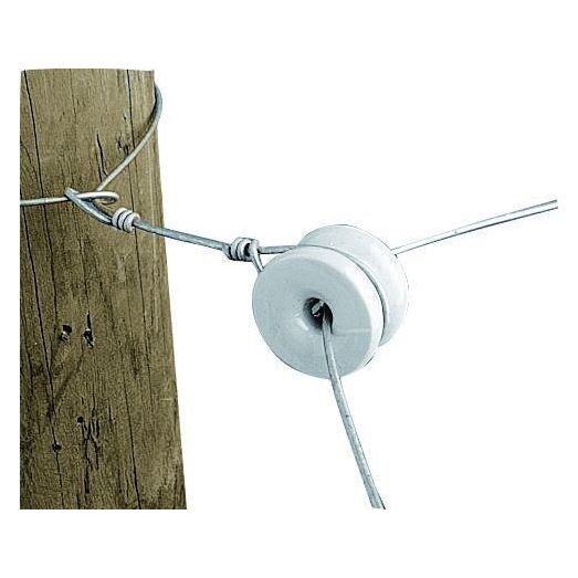 6 x Gallagher Porcelain Roll-Corner Insulator