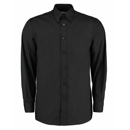 Kustom Kit Classic Fit Long LSeeve Workforce Shirt Black
