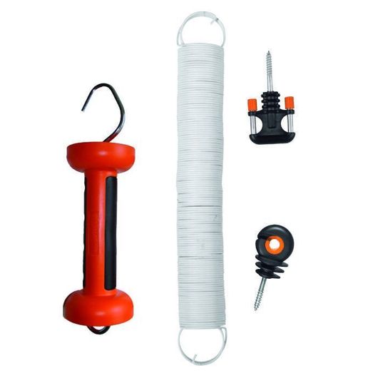 Gallagher White Spring Electric Gate Set