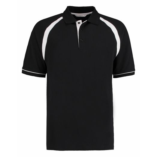 Kustom Kit Classic Fit Oak Hill Polo Black/White