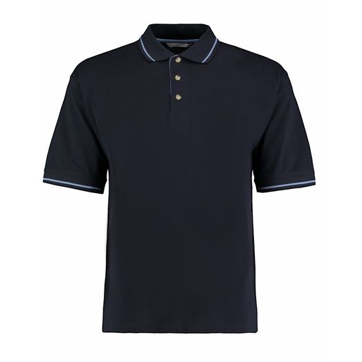 Kustom Kit Classic Fit St.Mellion Polo Navy/Light Blue