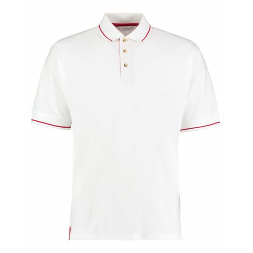 Kustom Kit Classic Fit St.Mellion Polo White/Bright Red