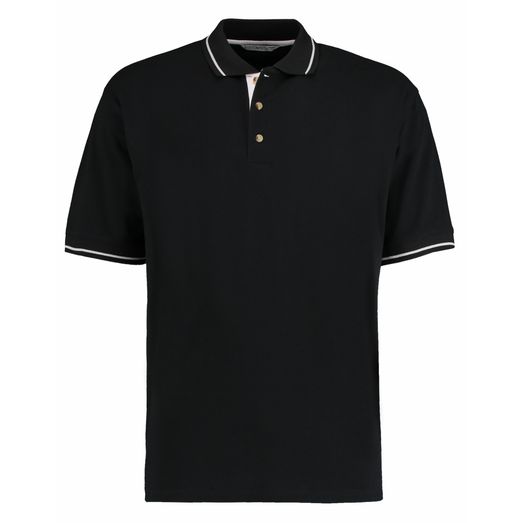 Kustom Kit Classic Fit St.Mellion Polo Black/White