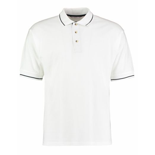 Kustom Kit Classic Fit St.Mellion Polo White/Navy