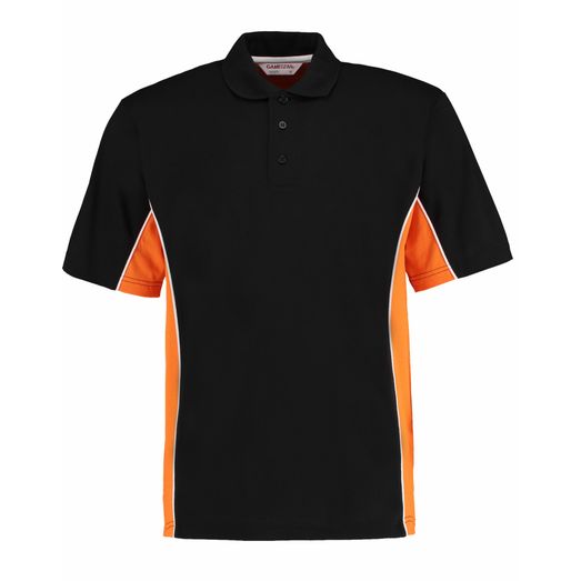 Gamegear Classic Fit Track Polo Black/Orange/White