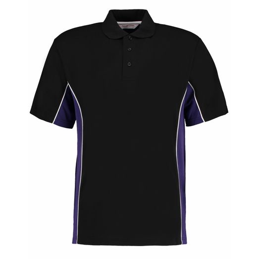 Gamegear Classic Fit Track Polo Black/Purple/White