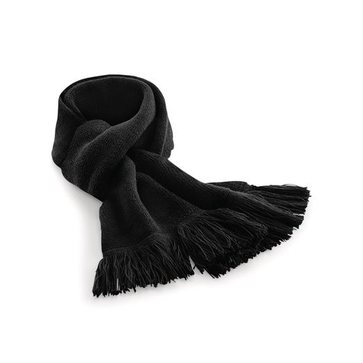 Beechfield  Classic Knitted Scarf Black