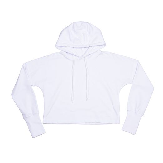 Mantis Cropped Hoodie White