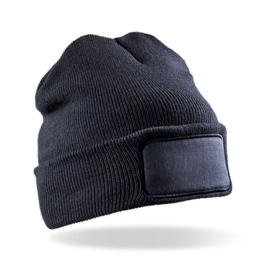 Result Winter Essentials Double Knit Printers Beanie Navy Blue