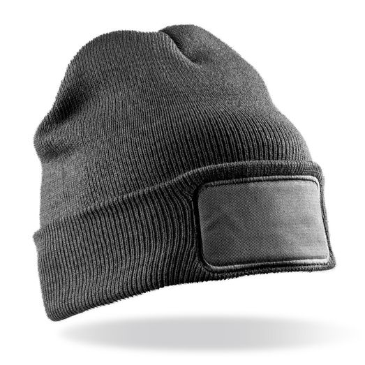 Result Winter Essentials Double Knit Printers Beanie Grey