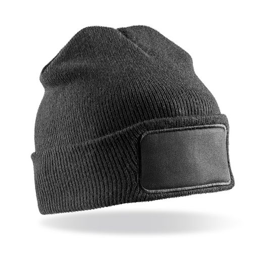 Result Winter Essentials Double Knit Printers Beanie Black