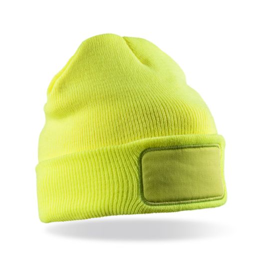 Result Winter Essentials Double Knit Thinsulate Printers Beanie Fluoresent Yellow