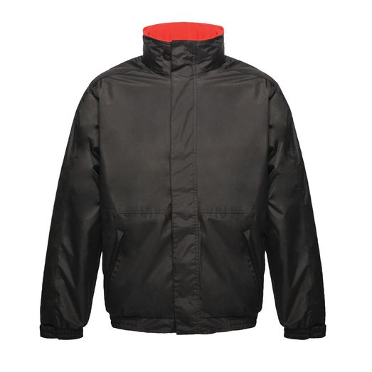 Regatta Dover Men's Fleece Lined Bomber Jacket Black/Classic Red