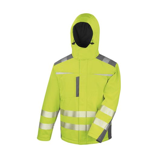 Result Safeguard Dynamic Softshell Coat Fluro Yellow