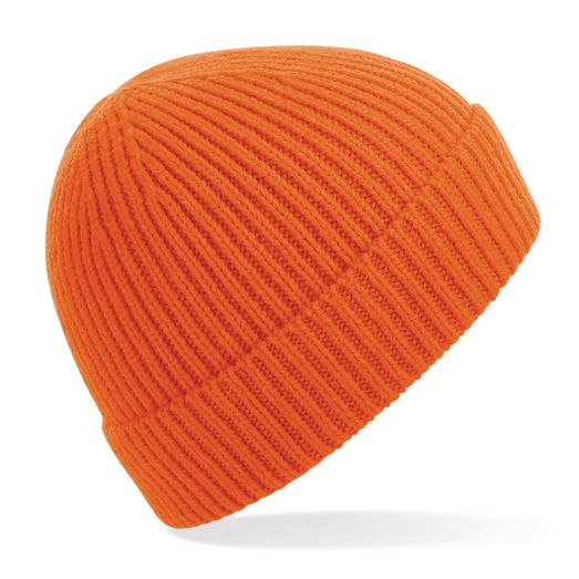 Beechfield  Engineered Knit Ribbed Beanie Orange