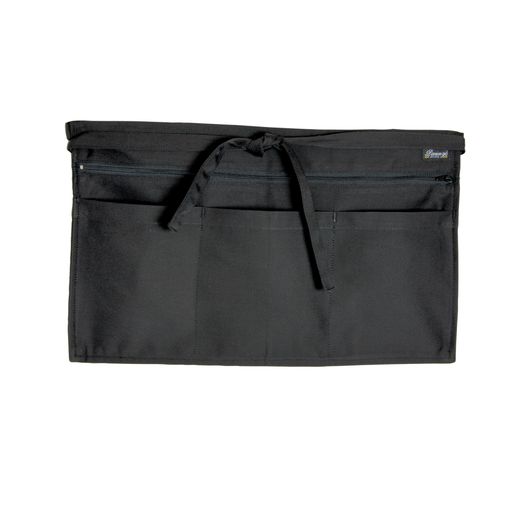 Dennys Full Zip Multi-Pocket Apron Black