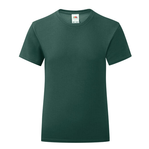 Fruit Of The Loom Girl's Iconic 150 Tee Forest Green