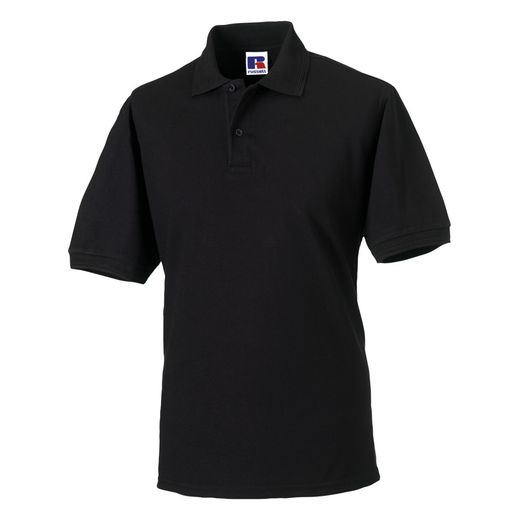 Russell Hardwearing Polycotton Polo Shirt Black