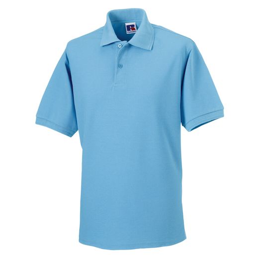 Russell Hardwearing Polycotton Polo Shirt Sky Blue