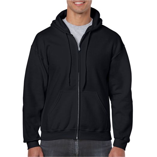 Gildan Heavy Blend Adult Full Zip Hooded Sweatshirt Black
