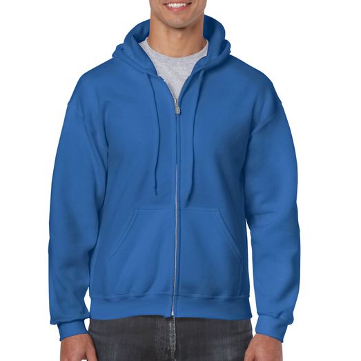 Gildan Heavy Blend Adult Full Zip Hooded Sweatshirt Royal