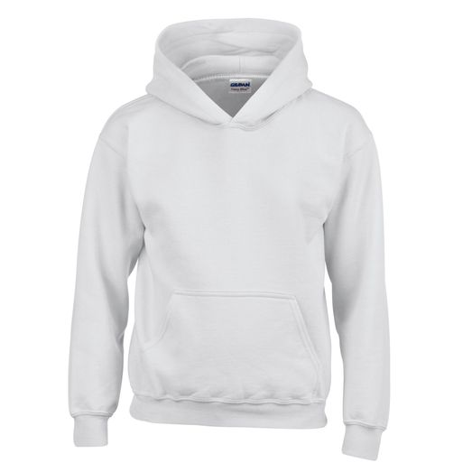Gildan Heavy Blend Youth Hooded Sweatshirt White
