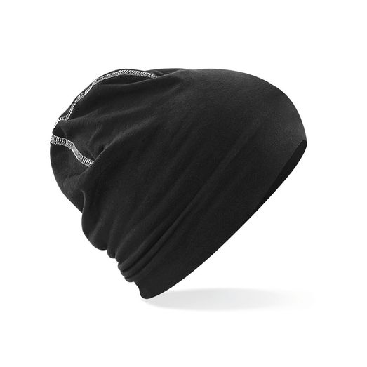 Beechfield  Hemsedal Cotton Beanie Black/White