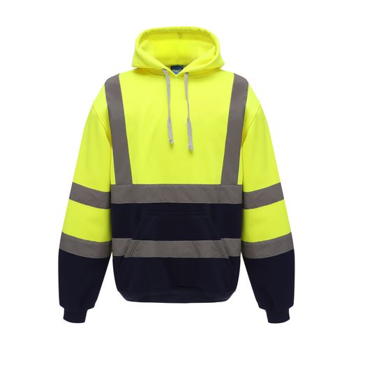 Yoko Hi-Vis Pull-Over Hoodie Hi-Vis Yellow/Navy