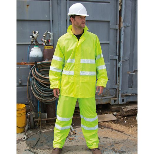 Result Safeguard Hi-Vis Waterproof Suit Fluro Yellow