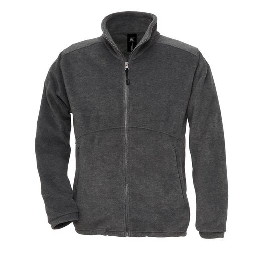 B&amp;C Icewalker+ Outdoor Full Zip Fleece Charcoal
