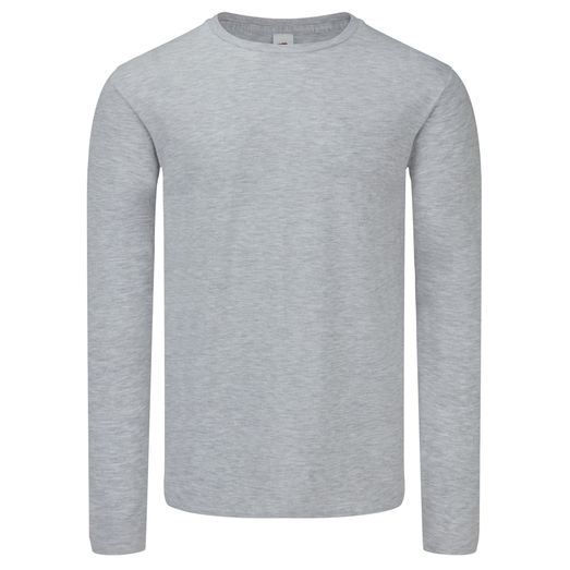 Fruit Of The Loom Iconic 150 Classic Long Sleeve T Heather Grey