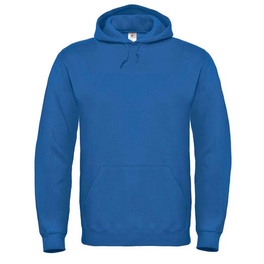 B&amp;C ID.003 Cotton Rich Hooded Sweatshirt Royal Blue