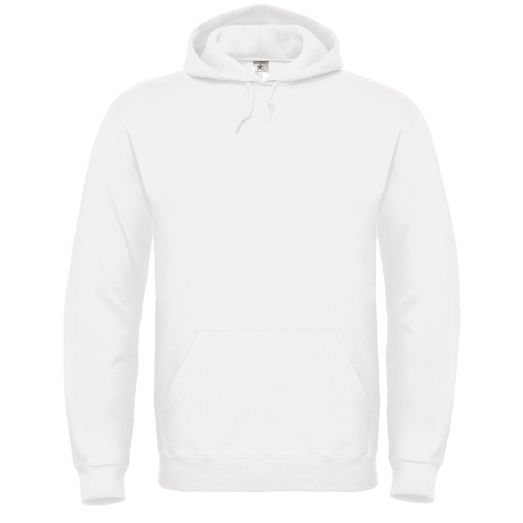 B&amp;C ID.003 Cotton Rich Hooded Sweatshirt White